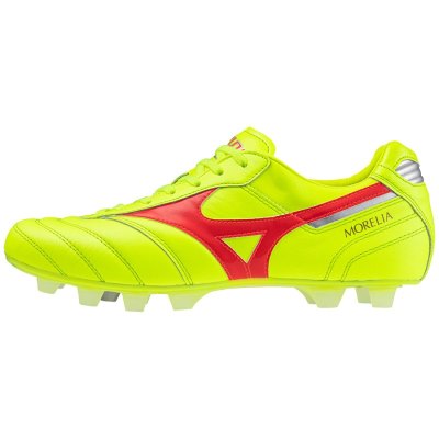 Zapatos De Fútbol Mizuno Morelia II Japan Hombre - Verdes Amarillos / Rojos / Plateados - Chile M15
